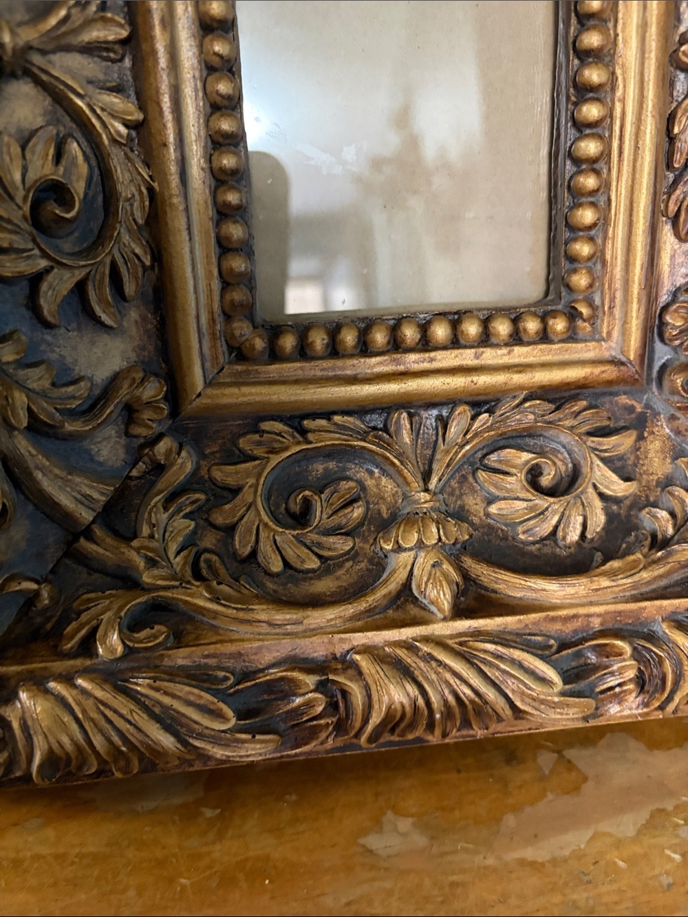 Vintage Victorian Ornate Gold Carved Picture Frame - Picture 3 of 8